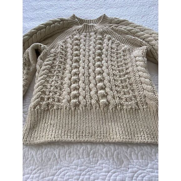 COS Beige Cable Knit Pullover Sweater Size XS - Picture 6 of 10
